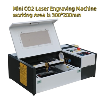40W 50W 300*200 3020 ছোট পোর্টেবল লেজার গ্রাভার CO2 লেজার প্রিন্টার