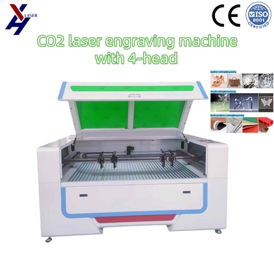 130W 150W CO2 লেজার কাটার এবং এনগ্রেভার, অ্যাক্রিলিক MDF গ্লাস এর জন্য 4 মাথা সহ